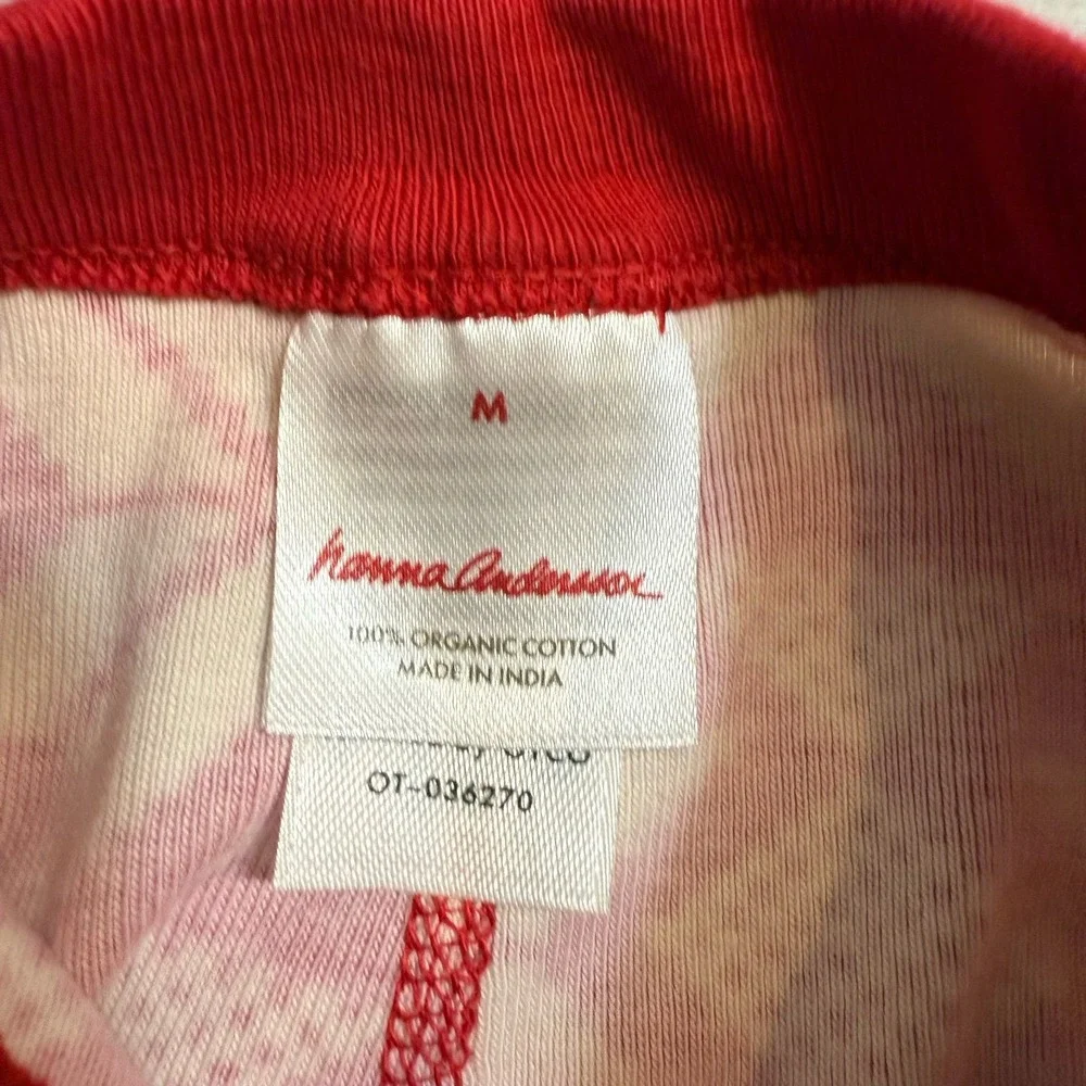 Hanna Andersson Ribbon Red Fairisle red pet‎  pajama size medium
